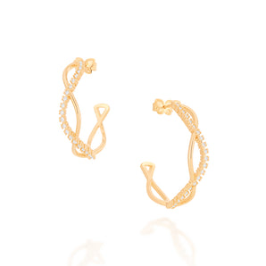 GOLD EARRING WITH ZIRCONIA