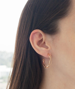 GOLD EARRING WITH ZIRCONIA