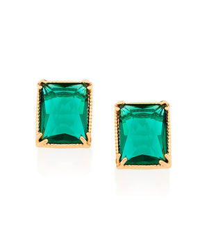 GOLD EARRING WITH CRYSTAL