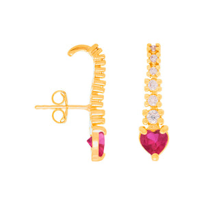 GOLD EARRING WITH ZIRCONIA