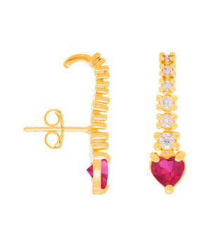 GOLD EARRING WITH ZIRCONIA