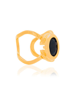 GOLD EARRING WITH CRYSTAL