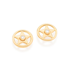 GOLD EARRING WITH ZIRCONIA