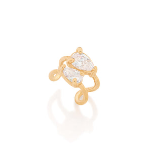 GOLD EARRING WITH ZIRCONIA