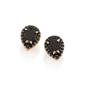 GOLD EARRING WITH CRYSTAL AND ZIRCONIA