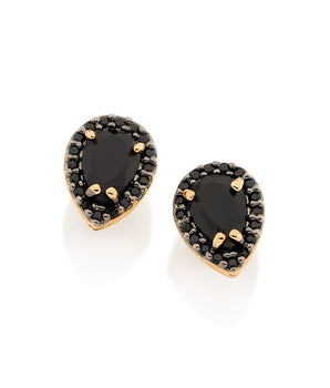 GOLD EARRING WITH CRYSTAL AND ZIRCONIA