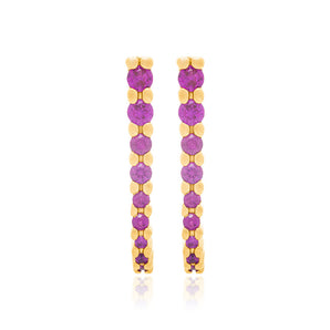 GOLD EARRING WITH ZIRCONIA