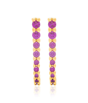 GOLD EARRING WITH ZIRCONIA