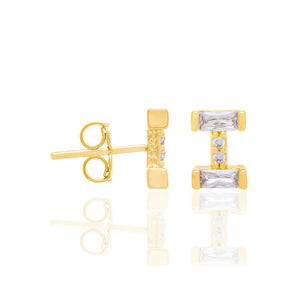 GOLD EARRING WITH ZIRCONIA