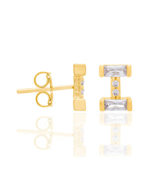 GOLD EARRING WITH ZIRCONIA