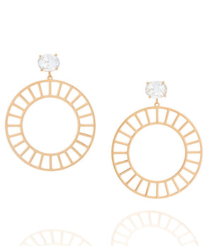 GOLD EARRING WITH CRYSTAL