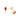 GOLD KID'S NAVETTE EARRING IN RED