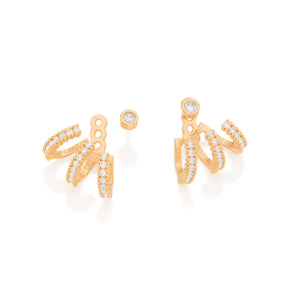 GOLD EARRING WITH ZIRCONIA