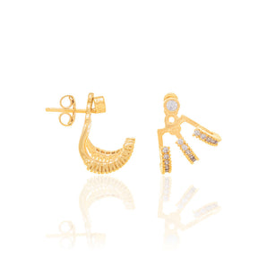 GOLD EARRING WITH ZIRCONIA