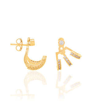 GOLD EARRING WITH ZIRCONIA