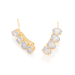 GOLD EARRING WITH CRYSTAL