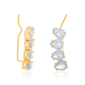 GOLD EARRING WITH CRYSTAL