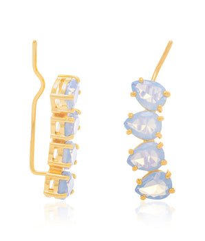 GOLD EARRING WITH CRYSTAL