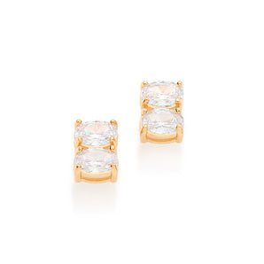 GOLD EARRING WITH ZIRCONIA