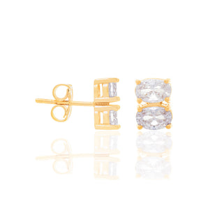 GOLD EARRING WITH ZIRCONIA