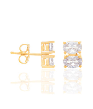 GOLD EARRING WITH ZIRCONIA
