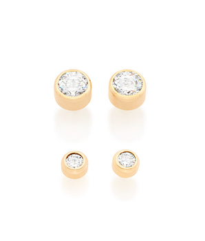 GOLD EARRING WITH ZIRCONIA