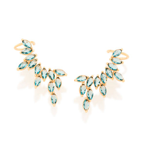 GOLD EARRING WITH CRYSTAL