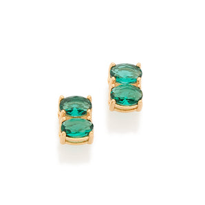 GOLD EARRING WITH CRYSTAL
