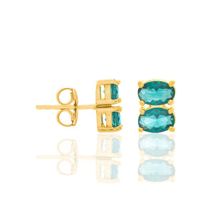 GOLD EARRING WITH CRYSTAL