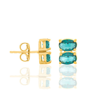 GOLD EARRING WITH CRYSTAL