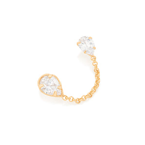 GOLD CHAIN DROP EARRING