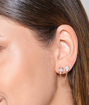 GOLD CHAIN DROP EARRING