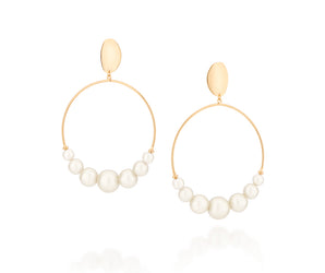 GOLD PEARLS MAXI EARRING