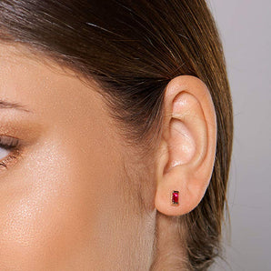 GOLD EARRING WITH ZIRCONIA