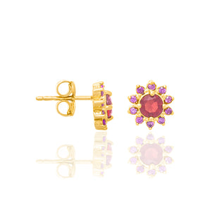 GOLD EARRING WITH ZIRCONIA