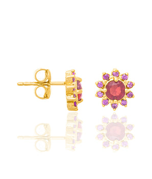 GOLD EARRING WITH ZIRCONIA