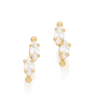 GOLD EARRING WITH ZIRCONIA