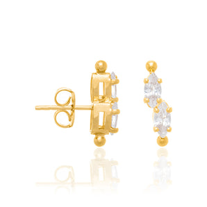 GOLD EARRING WITH ZIRCONIA