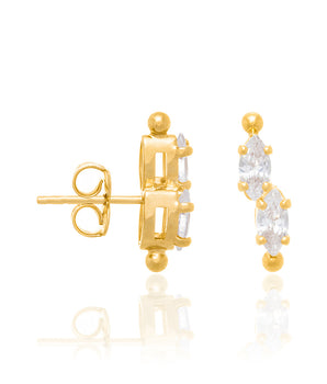 GOLD EARRING WITH ZIRCONIA