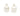 GOLD EARRING WITH PEARL AND ZIRCONIA