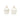 GOLD EARRING WITH PEARL AND ZIRCONIA