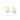GOLD EARRING WITH PEARL AND ZIRCONIA