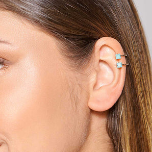 GOLD EARRING WITH CRYSTAL