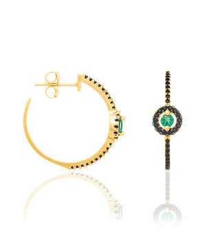 GOLD PLATED EARRING WITH ZIRCONIA