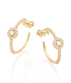 GOLD EARRING WITH ZIRCONIA