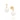 GOLD EARRING WITH PEARL AND ZIRCONIA