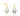 GOLD EARRING WITH PEARL AND ZIRCONIA