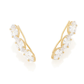 GOLD EARRING WITH ZIRCONIA