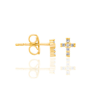 GOLD EARRING WITH ZIRCONIA