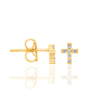 GOLD EARRING WITH ZIRCONIA